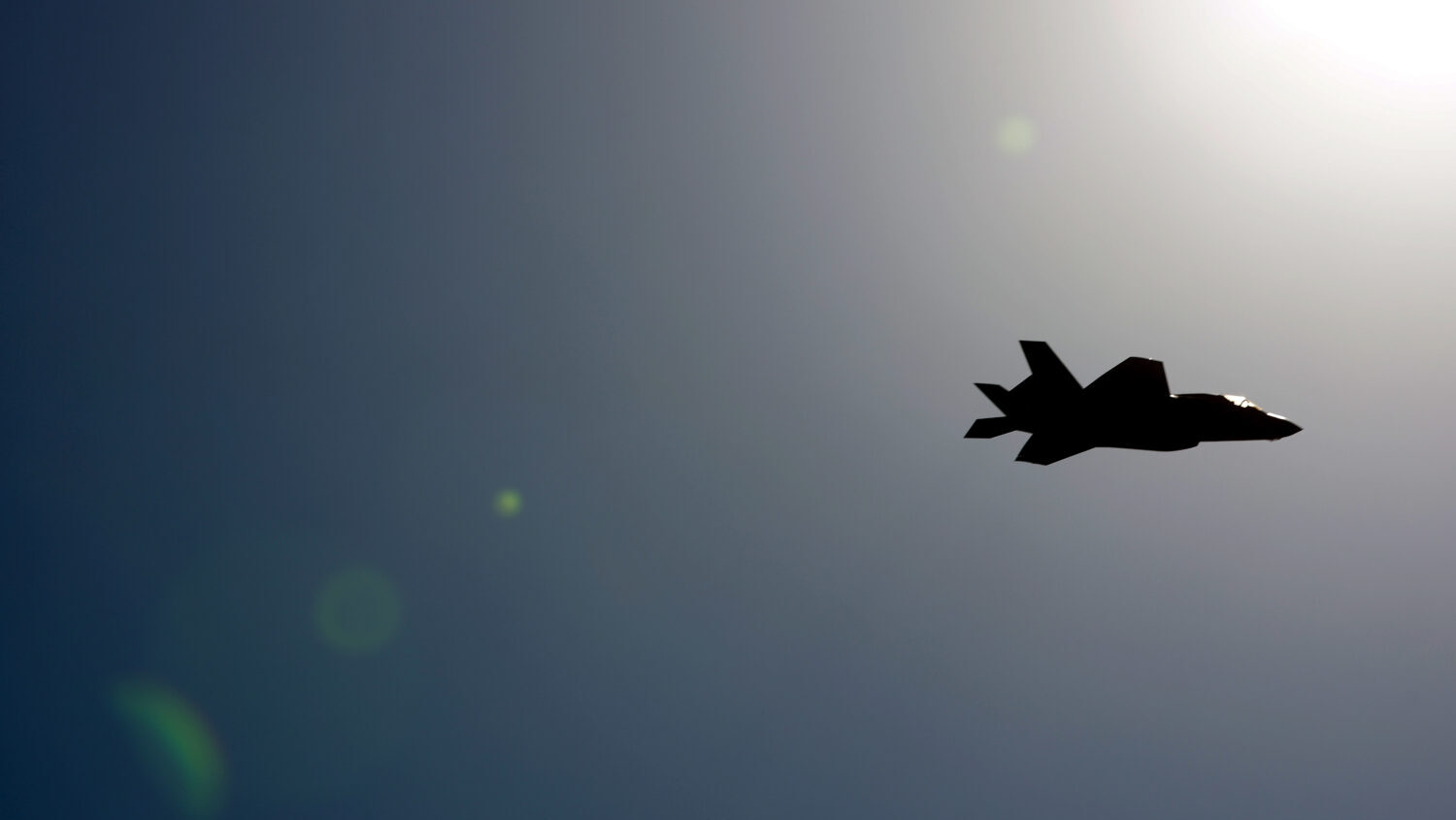 A U.S. Marine Corps F-35B STOVL demonstrates a flyover above the U.S. Marine Corps War Memorial on July 3, 2026 in Arlington, Virginia. (Alex Wong, Getty Images)