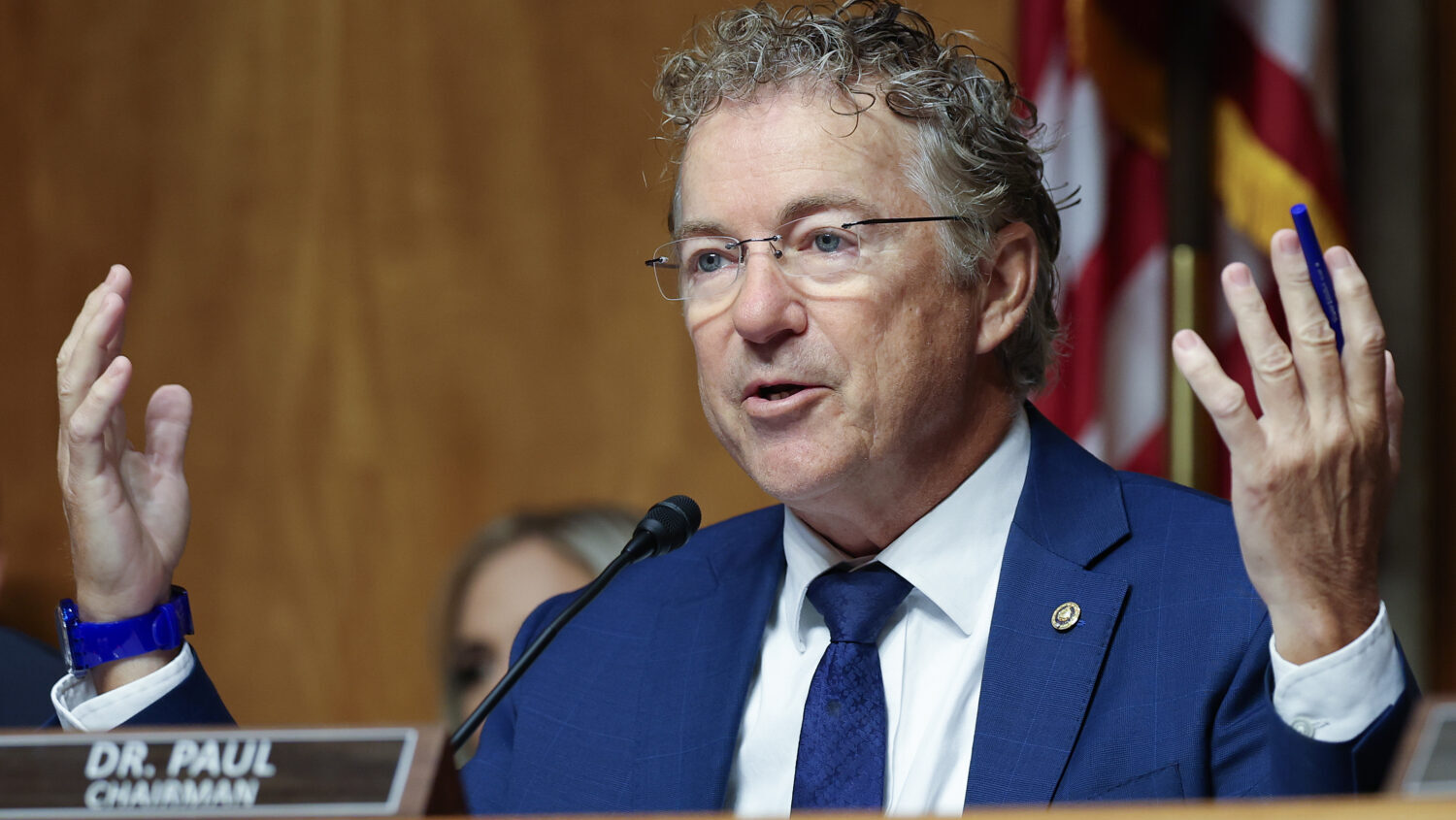 Committee Chairman Sen. Rand Paul (R-KY) delivers his opening statement as former NIH Director Anthony Fauci testifies before the Senate Homeland Security and Governmental Affairs Committee hearing on July 29, 2026 in Washington, DC. Fauci was expected to be questioned about his diary entries during his handling of the COVID-19 pandemic. (Kevin Dietsch, Getty Images)