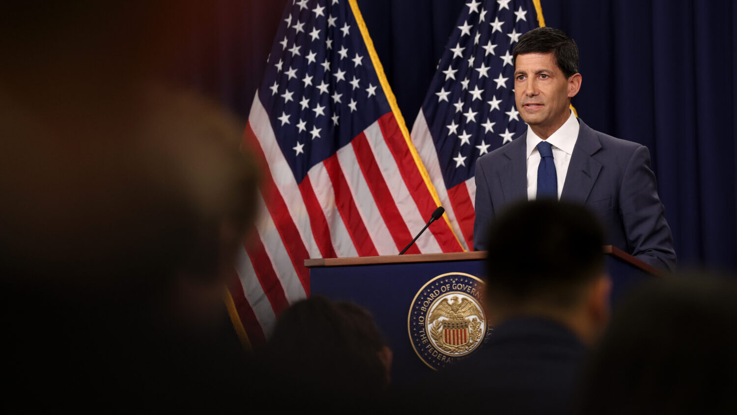Federal Reserve Chair Kevin Warsh speaks during a news conference at Federal Reserve Headquarters o...