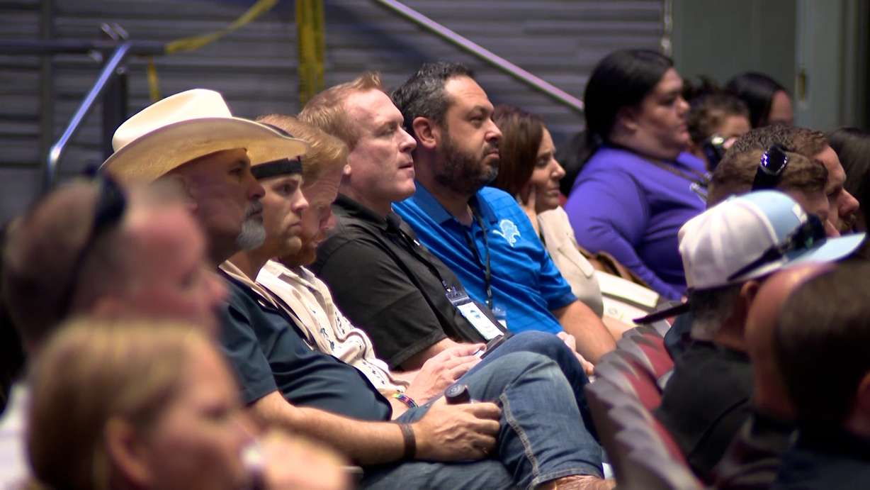 Utah school resource officers gather in Sandy on Tuesday to prepare for the new school year. (Photo: Ray Boone, KSL)