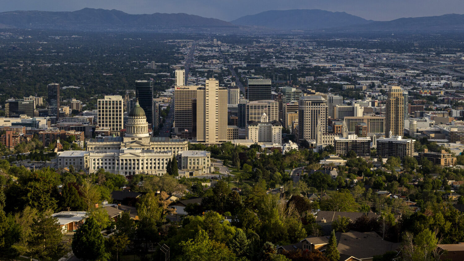 The Capitol and downtown Salt Lake City are pictured on Tuesday, May 26, 2026. (Isaac Hale, Deseret...