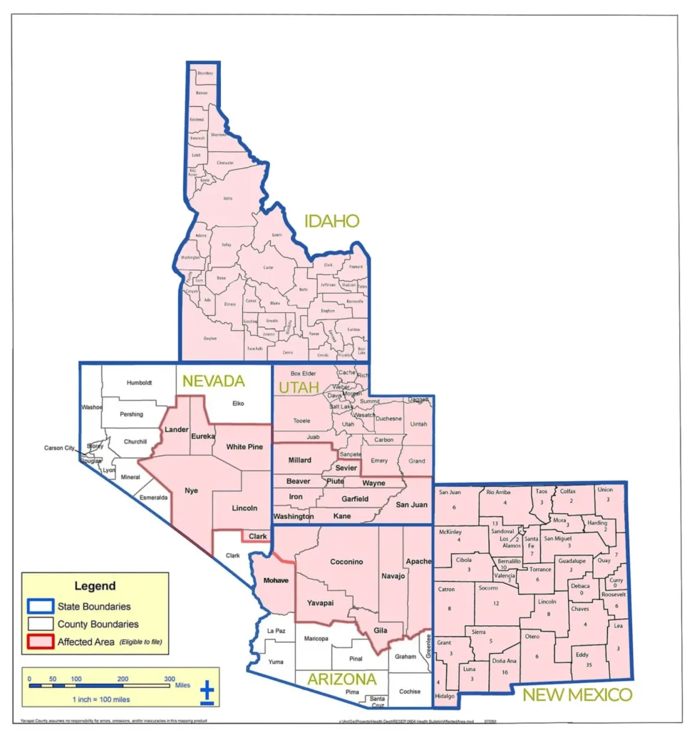 KSL News Daily The Nuclear Debate Utah Can T Avoid Downwinders Map 10 7 25 1 Scaled