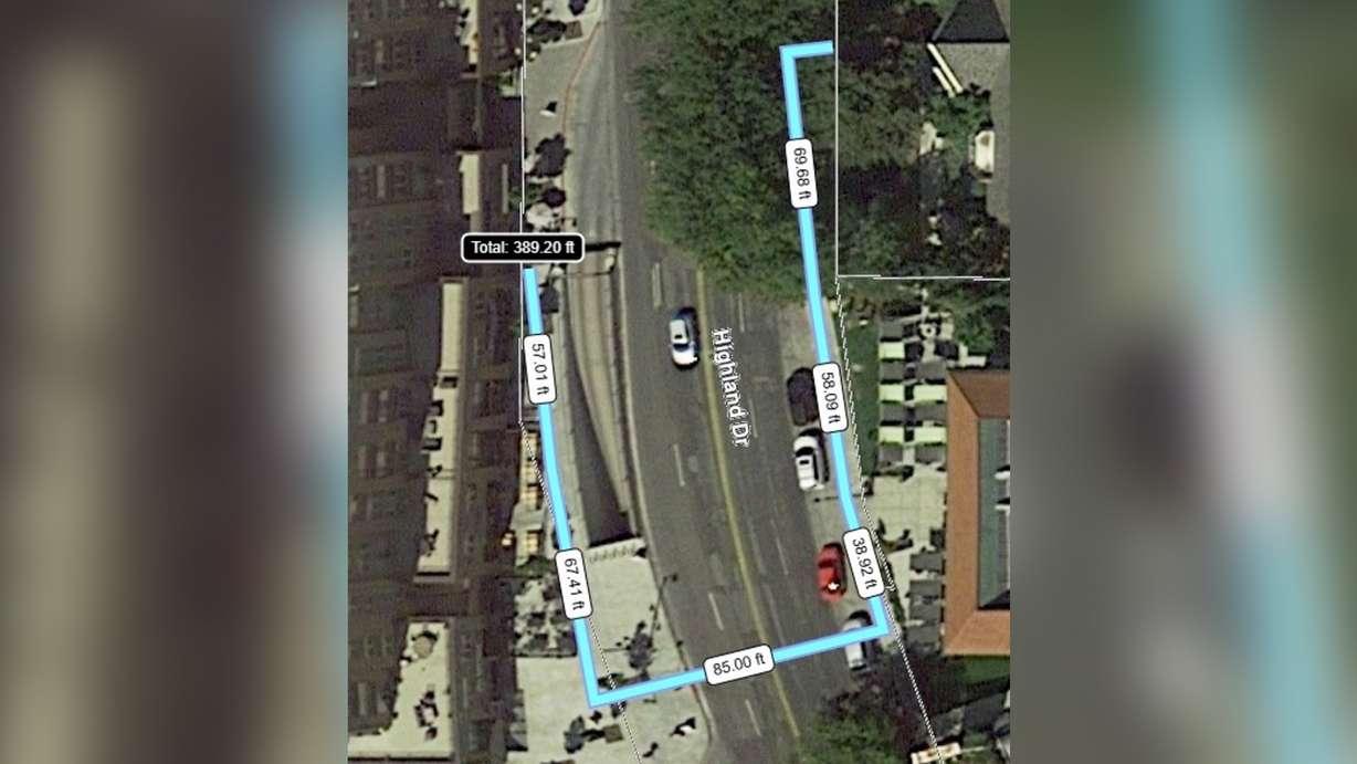 A map showing the legal walking distance between Silverside Deli's new location and Sprague Library in Salt Lake City's Sugar House neighborhood. (Photo: Salt Lake City Planning Division)