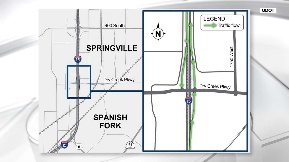 This graphic shows the planned flow of traffic for after the Deer Creek Interchange opens. (Photo: UDOT)