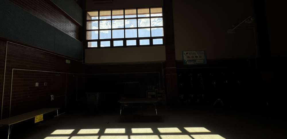 The cafeteria of the former Crescent View Middle School is pictured on Monday....