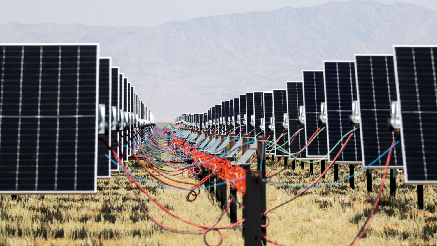 The Horseshoe solar farm that is owned by Desri and operated by Solv Energy in Tooele County on Monday, Aug. 3, 2026. During her recent tour, Rep. Celeste Maloy, R-Utah, described the competing realities of renewable energy, which she said are public desire and Congressional hesitation. (Scott G Winterton, Deseret News)