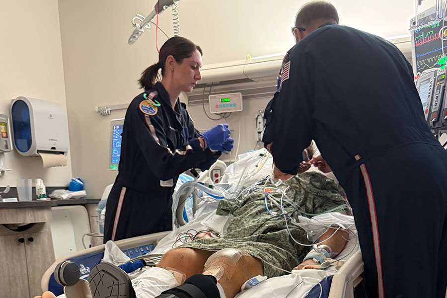 Jaxson Homer in the hospital. Homer was seriously injured in a plane crash in Blackfoot, Idaho, late Saturday. (Photo: Nicole Johnson)