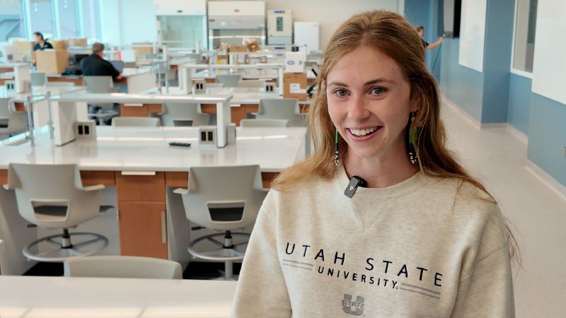Katelyn Drake is preparing to start as a first-year student in USU's veterinary science. (Mike Anderson, KSL)
