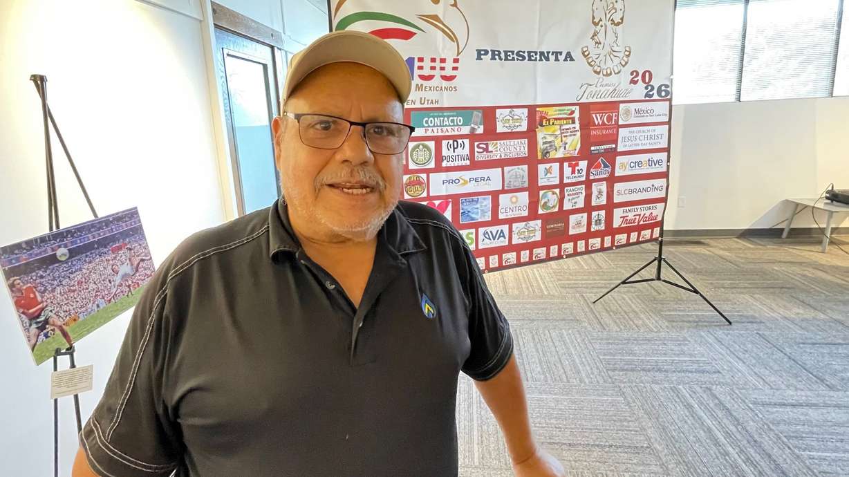 The Federation of United Mexicans in Utah is honoring three people for their work with immigrants. Salvador Lazalde, who leads the group, is pictured Tuesday at the Mexican Consulate in Salt Lake City at a press conference to name the recipients. (Photo: Tim Vandenack, KSL.com)