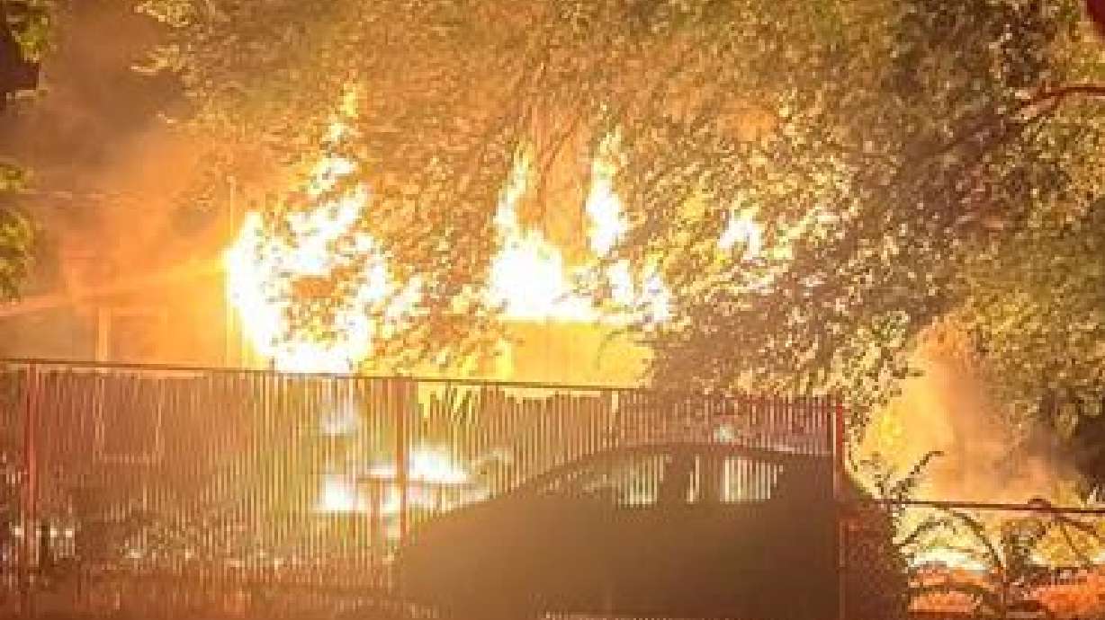 A Sandy home was consumed by a fire on Monday. (Sandy Fire Dept.)...