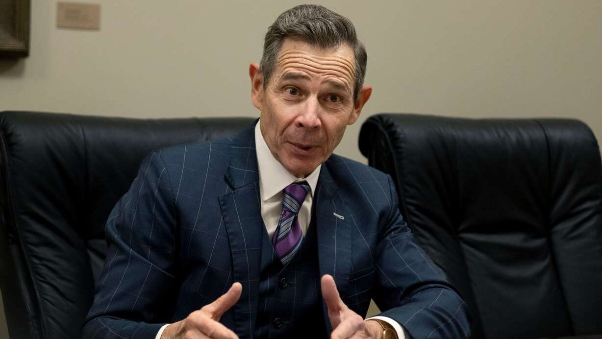 Sen. John Curtis speaks to the Deseret News Editorial Board at the Capitol in Salt Lake City on Feb. 19. Curtis is undecided on passing a proposed budget resolution. (Photo: Laura Seitz, Deseret News)