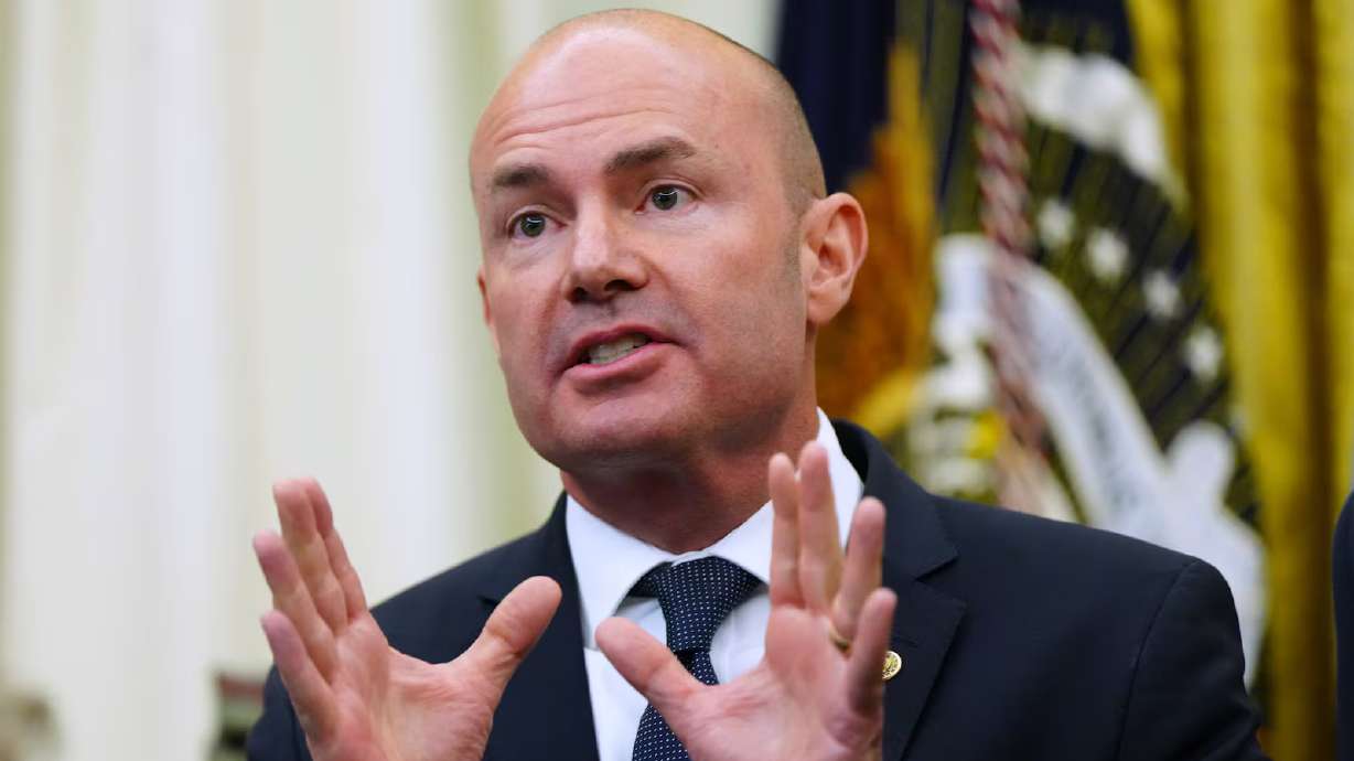 Sen. Mike Lee before President Donald Trump signs executive orders modifying two national monuments...