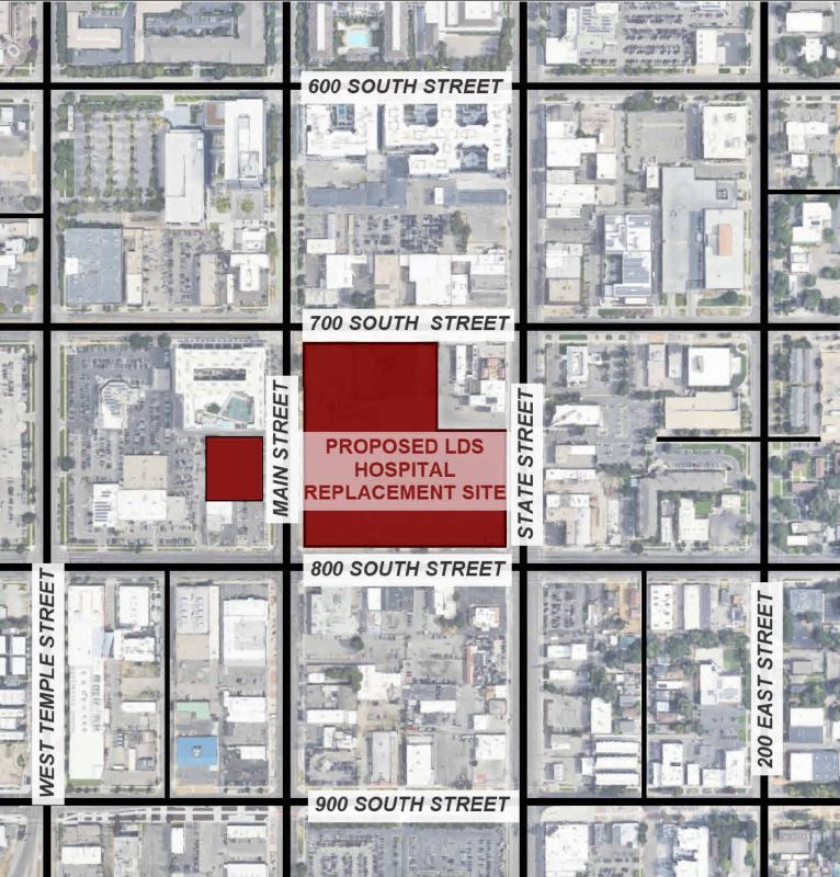 A rendering of the proposed "LDS Hospital replacement site" in Salt Lake City. Intermountain Health included the rendering in new documents sent to the city on Thursday. (Photo: Intermountain Health via Salt Lake City)